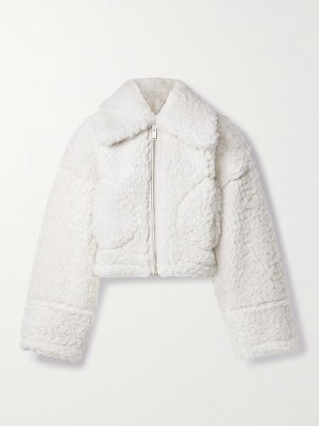  Halfboy Halfboy - Cropped Shearling Jacket - Off-white 