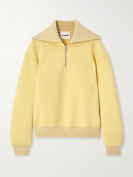  Jil Sander Jil Sander - Oversized Wool-blend Sweatshirt - Pastel Yellow 