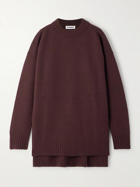  Jil Sander Jil Sander - Oversized Wool Sweater - Burgundy 
