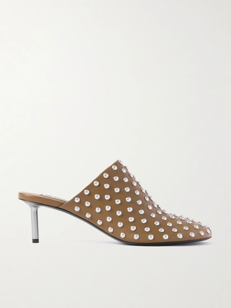  Jil Sander Jil Sander - Studded Leather Mules - Tan 