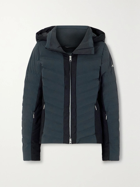  Kjus Kjus - Cabox Hooded Two-tone Merino Wool-blend And Quilted Shell Jacket - Blue 