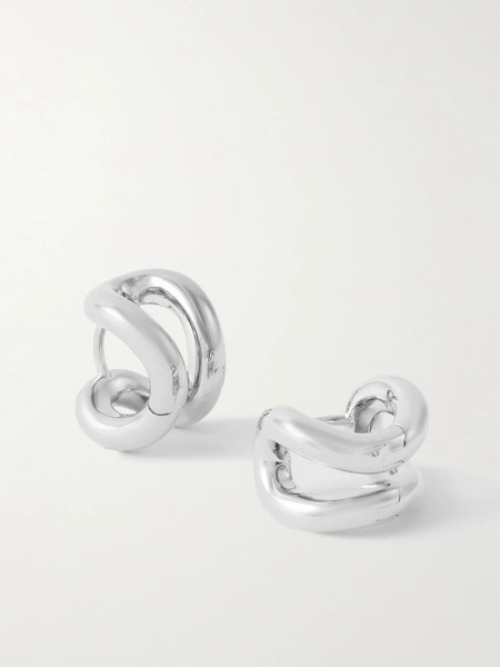  Lié Studio Lié Studio - The Asta Silver Hoop Earrings - One Size 