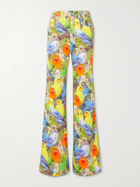  Loewe Loewe - High-rise Printed Flared Jeans - Orange 