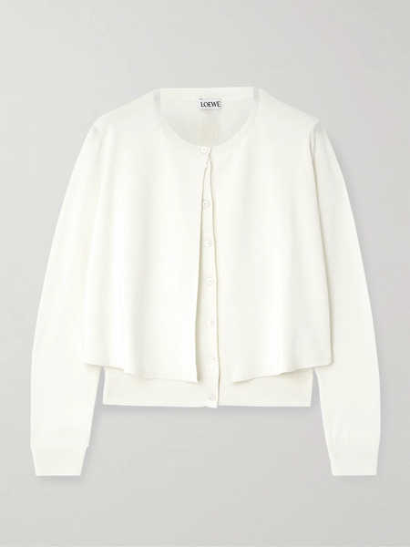  Loewe Loewe - Layered Wool Cardigan - White 
