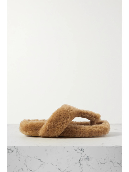  Loewe Loewe - Shearling Sandals - Beige 