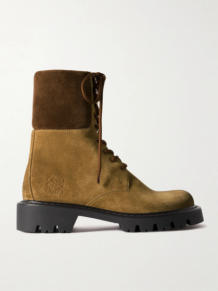  Loewe Loewe - Sierra Suede Ankle Boots - Tan 
