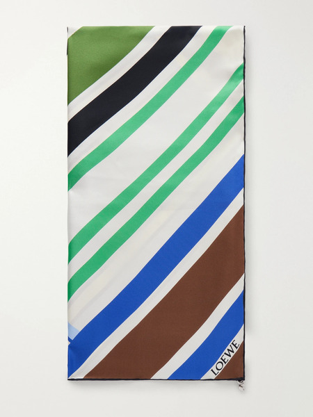  Loewe Loewe - Striped Silk Scarf - Multi 