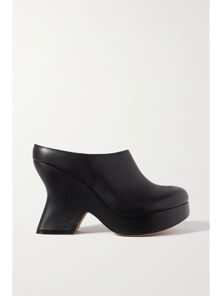  Loewe Loewe - Terra Leather Platform Mules - Black 