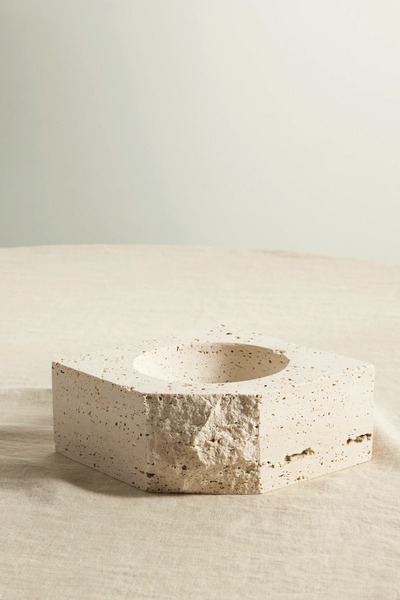  Louise Roe Louise Roe - Gallery Object Stone Candle Holder - Beige 