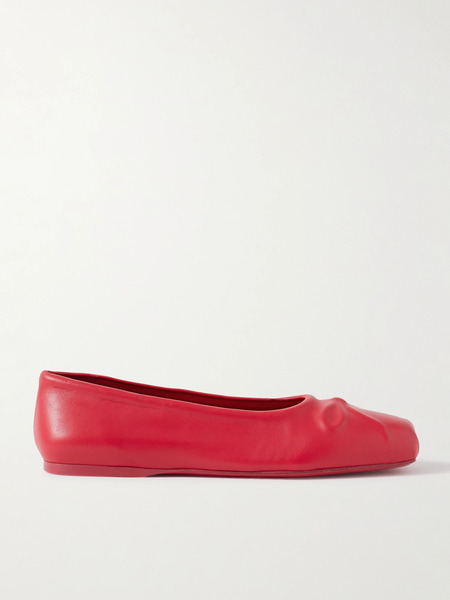  Marni Marni - Embossed Leather Ballet Flats - Red 