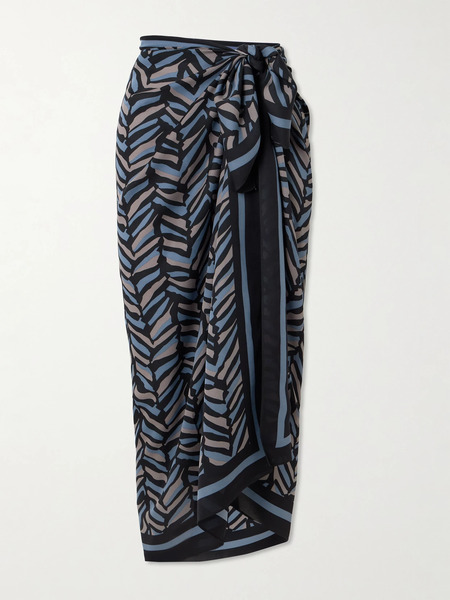 Matteau Matteau - Printed Silk-georgette Pareo - Navy 