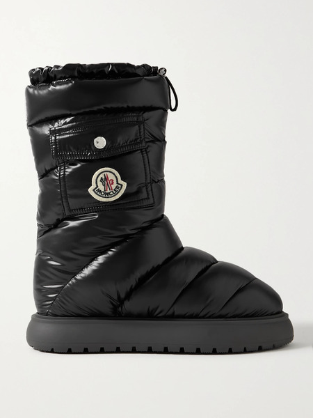  Moncler Moncler - Gaia Quilted Shell Boots - Black 