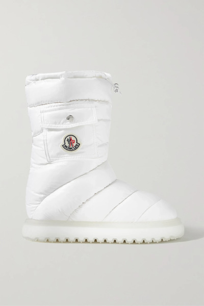  Moncler Moncler - Gaia Quilted Shell Boots - White 