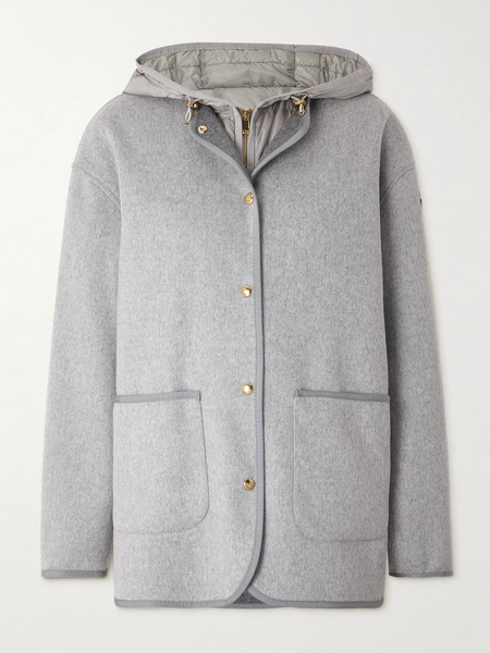  Moncler Moncler - Reposse Convertible Wool And Cashmere-blend Jacket - Gray 