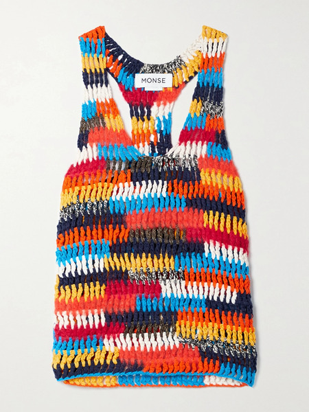  Monse Monse - Crocheted Pima Cotton-blend Top - Red 