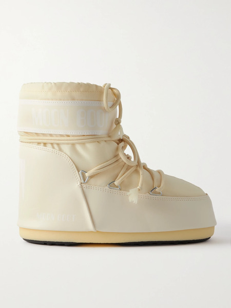 Moon Boot Moon Boot - Icon Low Shell And Leather-like Snow Boots - Cream 
