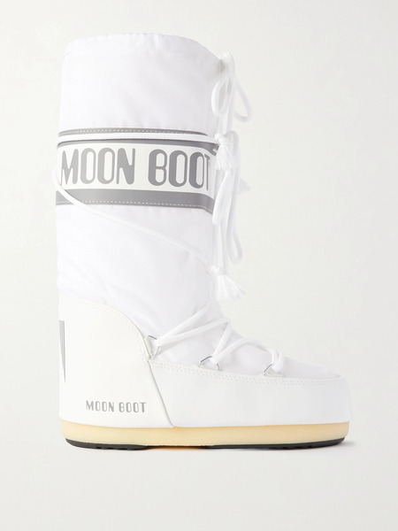  Moon Boot Moon Boot - Icon Shell And Leather-like Snow Boots - White 