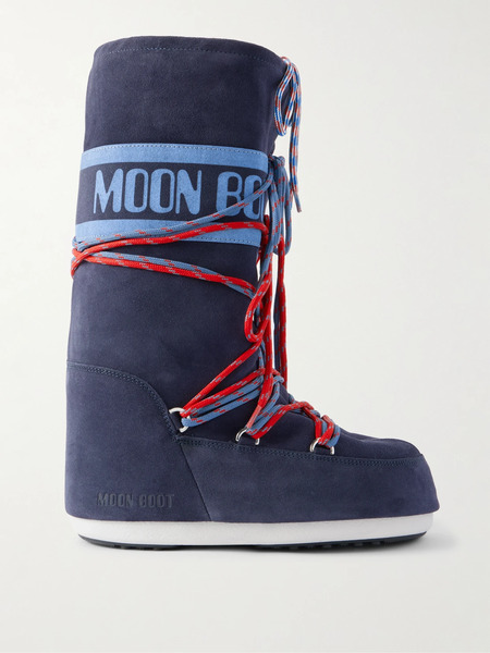  Moon Boot Moon Boot - Icon Suede Snow Boots - Navy 