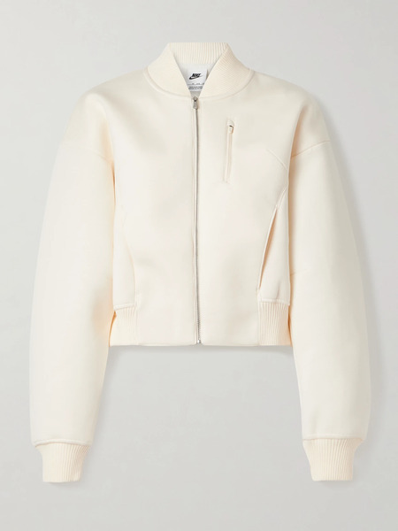  Nike Nike - Destroyer Modal-blend Jersey Bomber Jacket - Ivory 