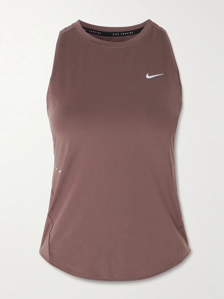  Nike Nike - Swift Mesh-paneled Dri-fit Running Tank - Grape 