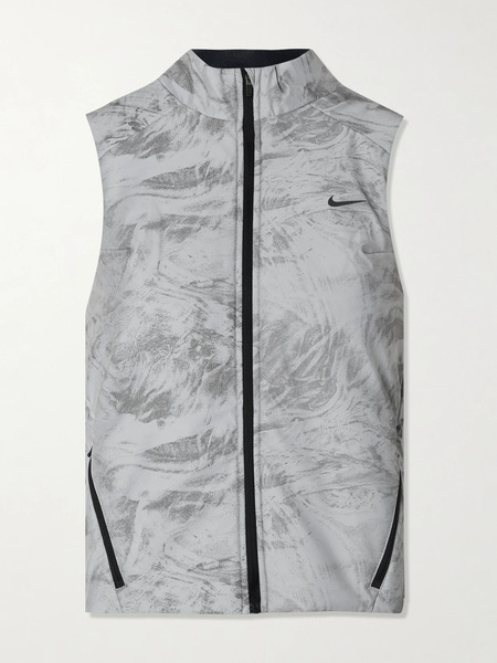  Nike Nike - Swift Rubber-trimmed Padded Shell Vest - Silver 