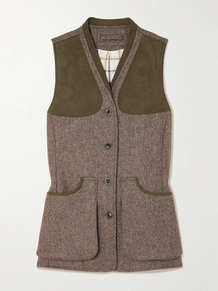  Purdey Purdey - Checked Wool-tweed Vest - Brown 