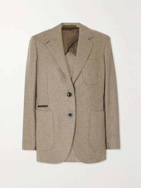  Purdey Purdey - Wool And Cashmere-blend Blazer - Light Brown 