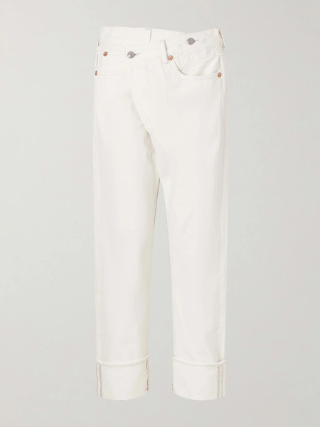  R13 R13 - Cuffed Crossover Jeans - White 