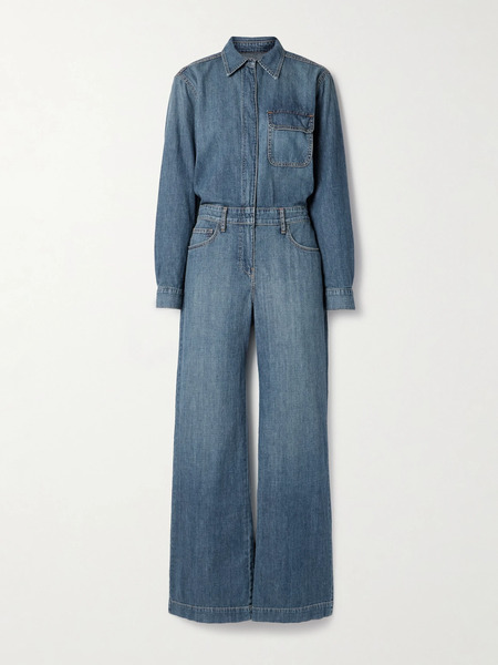  Rivet Utility Rivet Utility - Boyfriend Denim Jumpsuit - Mid Denim 