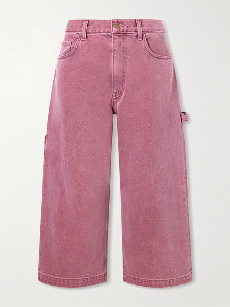  Sanderlak Sanderlak - Cropped Mid-rise Jeans - Pink 