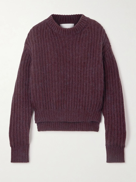  Sasuphi Sasuphi - Ribbed Wool-blend Sweater - Burgundy 