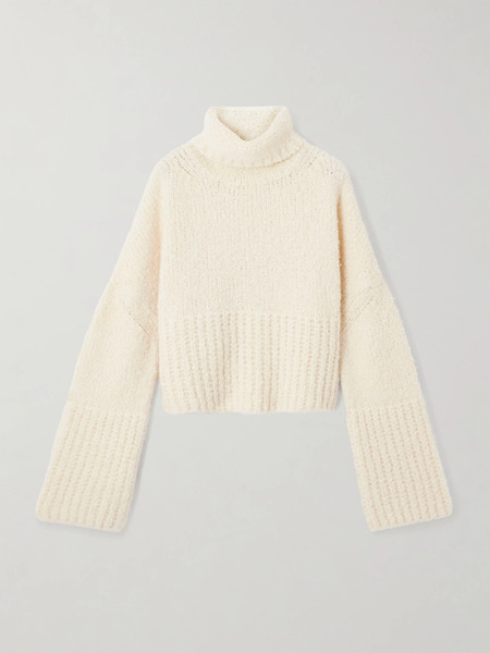  Sasuphi Sasuphi - Teddy Cropped Cashmere, Alpaca And Silk-blend Sweater - Ivory 