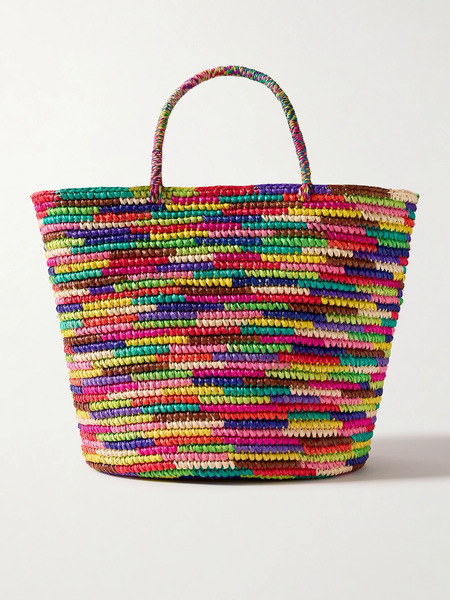  Sensi Studio Sensi Studio - Large Straw Tote - Fuchsia 