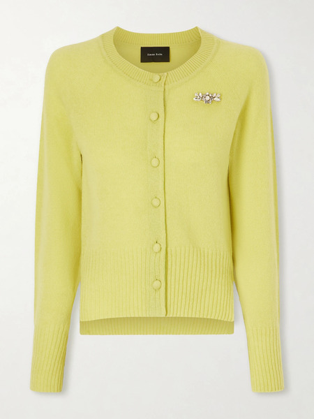  Simone Rocha Simone Rocha - Embellished Cashmere Cardigan - Green 