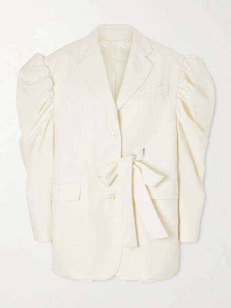  Simone Rocha Simone Rocha - Open-back Woven Blazer - Cream 