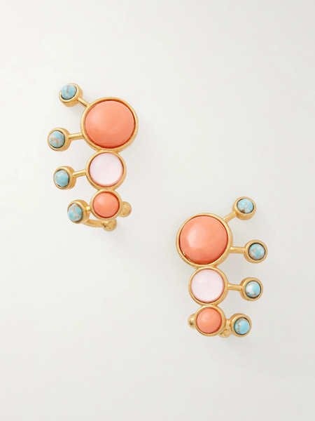  Sonia Petroff Sonia Petroff - Zinnia Embellished Earrings - Multi 