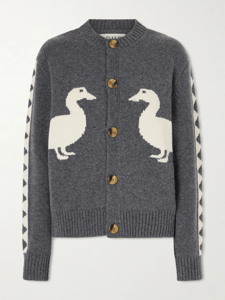  S.s. Daley S.s. Daley - Intarsia Wool Cardigan - Gray 