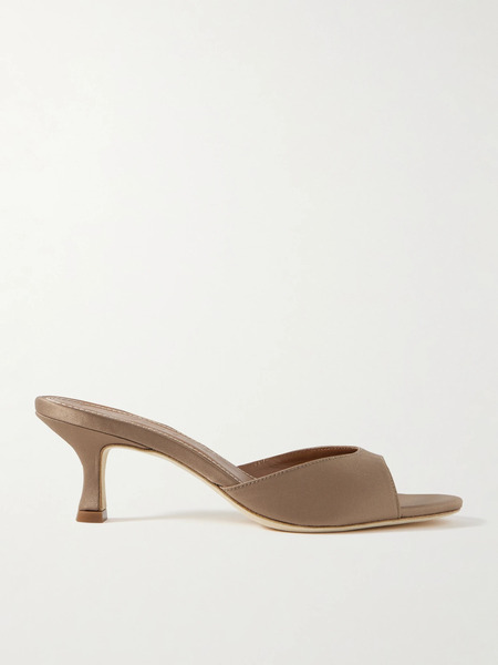  Staud Staud - Brigitte Satin Mules - Brown 