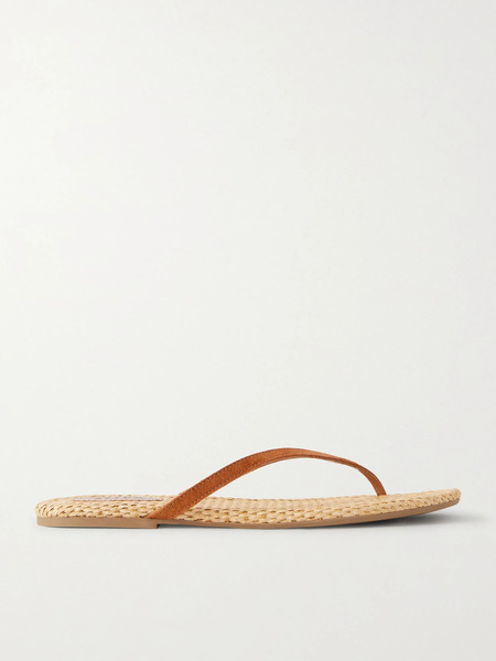  Staud Staud - Freja Suede Flip Flops - Brown 
