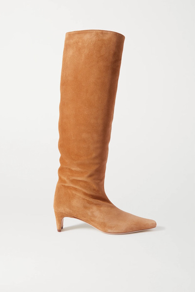  Staud Staud - Wally Suede Knee Boots - Tan 