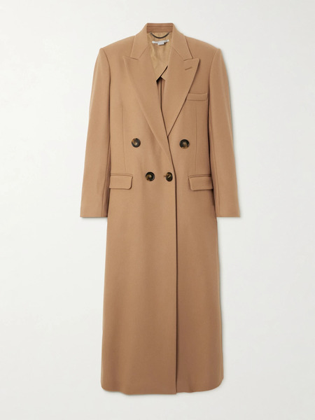  Stella Mccartney Stella Mccartney - Oversized Double-breasted Wool Coat - Camel 
