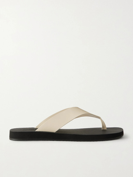  The Row The Row - Dune Leather Flip Flops - Ivory 