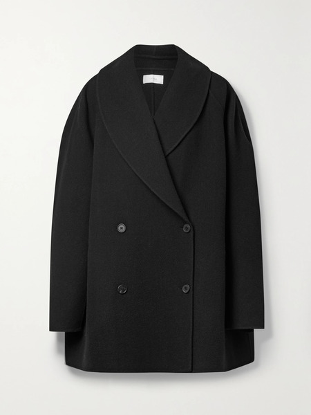  The Row The Row - Essentials Polli Double-breasted Wool-blend Coat - Black 