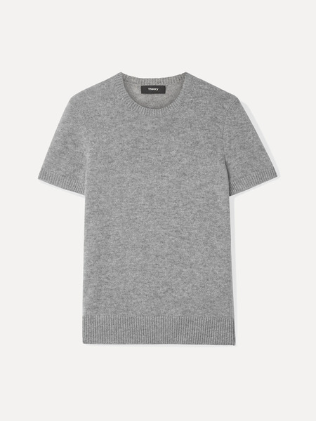  Theory Theory - Basic Tee Feather Cashmere - Gray 