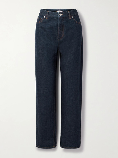  Tibi Tibi - Alec Low-rise Straight-leg Selvedge Jeans - Dark Denim 