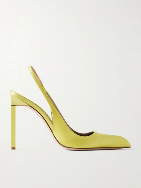  Tom Ford Tom Ford - Satin Slingback Pumps - Yellow 