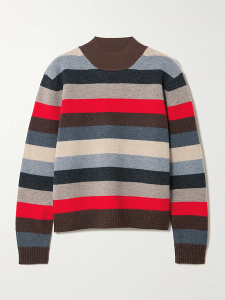  Tory Burch Tory Burch - Striped Wool Sweater - Blue 