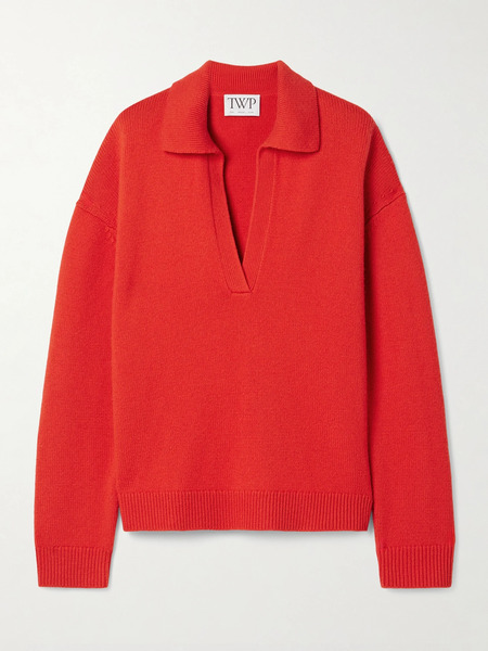  Twp Twp - Cashmere Polo Sweater - Red 