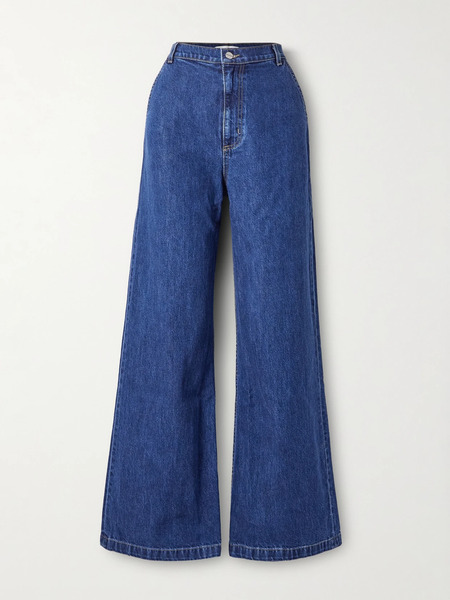  Twp Twp - High-rise Wide-leg Jeans - Dark Denim 