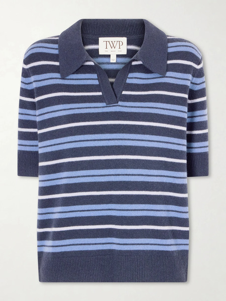  Twp Twp - Slightly Oversized Polo Top - Navy 